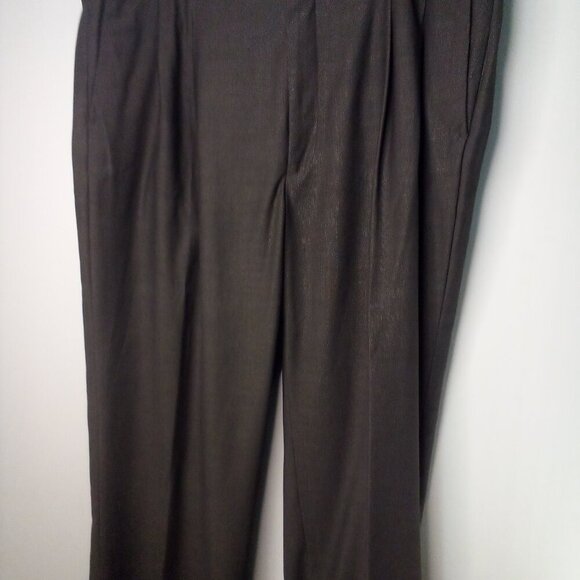 John Henry Pants Men 42 x 30 Pleated Roll Hem Brown - Picture 4 of 14